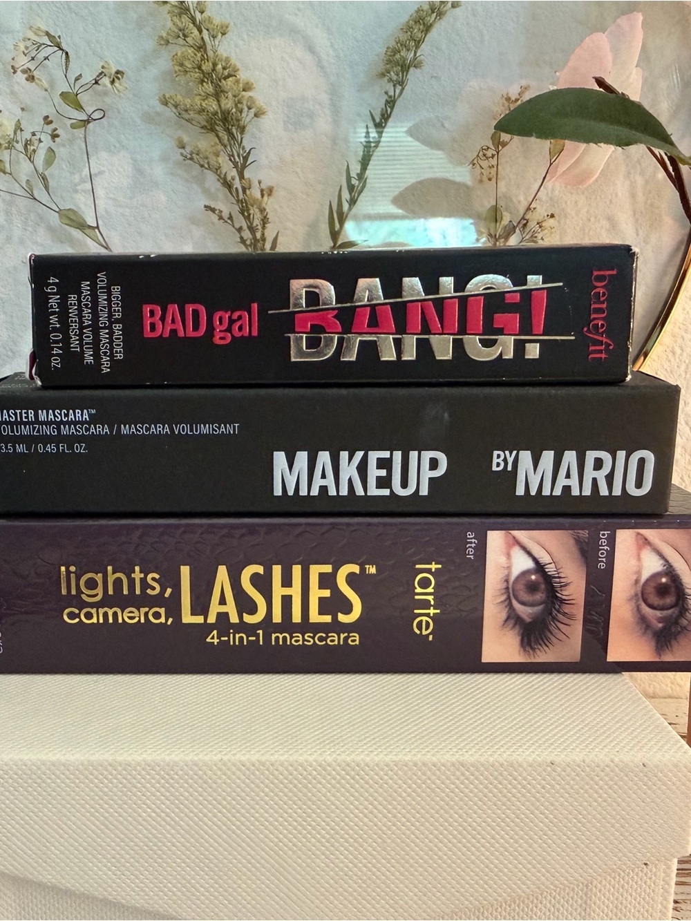 Benefit, makeup by Mario & Tarte mascaras all in shade black! Priced as a set
